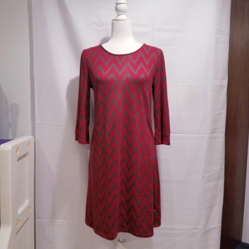 Messini Tacera Chevron 3/4 sleeve Dress Size S